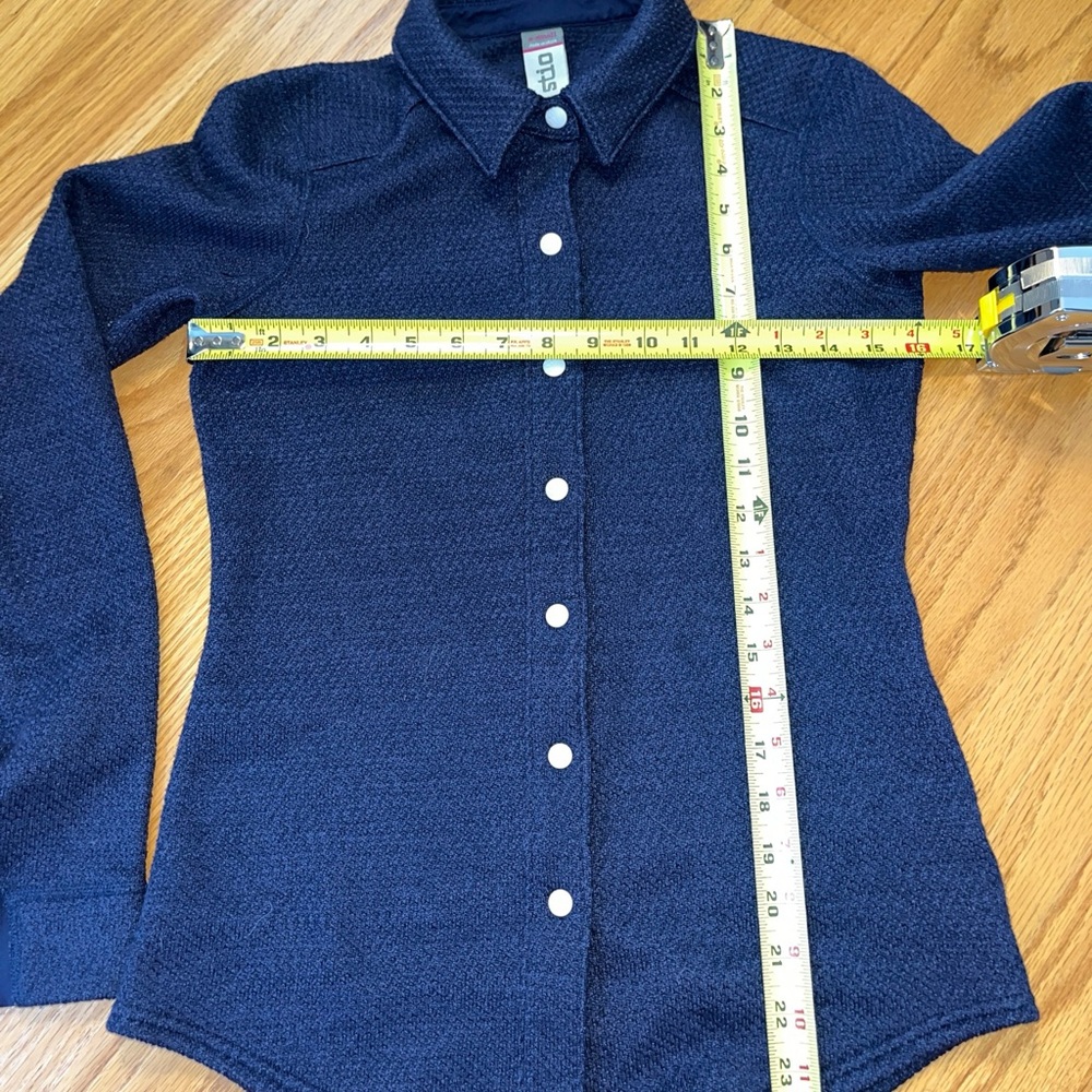 STIO Thermop Fleece Shirt Snap Button Down Long Sleeve Blue Size XS